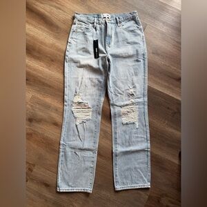 Fashion Nova Light Blue Distressed Jeans